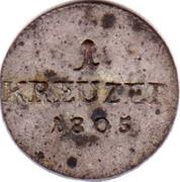 1 Kreuzer - Francis Frederick Anthony, Germany, 1805 reverse image