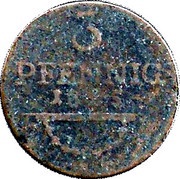 3 Pfennig - Ernest I, Germany, 1821-1826 reverse image
