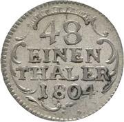 1⁄48 Thaler - Francis Frederick Anthony, Germany, 1804 reverse image