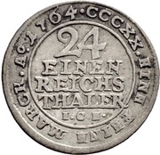 1⁄24 Thaler - Ernest Frederick, Germany, 1764-1765 reverse image