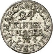 1⁄24 Thaler - Ernest Frederick, Germany, 1765-1774 reverse image