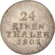 1⁄24 Thaler - Francis Frederick Anthony, Germany, 1805 reverse image