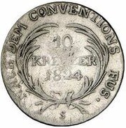 10 Kreuzers - Ernest I, Germany, 1824 reverse image