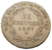 20 Kreuzers - Ernest I, Germany, 1807 reverse image
