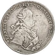 ½ Thaler - Ernest Frederick obverse image