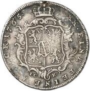 ½ Thaler - Ernest Frederick, Germany, 1765 reverse image