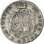 ½ Thaler - Ernest Frederick, Germany, 1765 reverse image