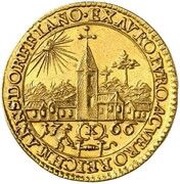 1 Ducat - Ernest Frederick, Germany, 1766 reverse image