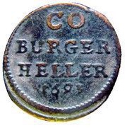 1 Heller - Albert III, Germany, 1691-1697 reverse image