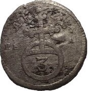 1 Dreier - Albert III, Germany, 1690 reverse image