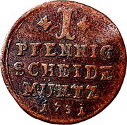1 Pfennig - William Henry, Germany, 1731 reverse image