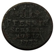 2 Pfennig - William Henry, Germany, 1733-1735 reverse image
