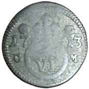 6 Pfennig - John William, Germany, 1712-1713 reverse image