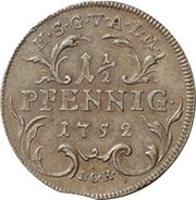1½ Pfennig - Frederick III, Germany, 1752-1761 reverse image