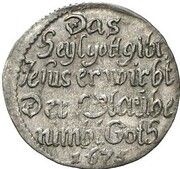 2 Pfennig - Ernest Death, Germany, 1675 reverse image