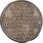 ¼ Thaler - Ernest Death, Germany, 1675 reverse image