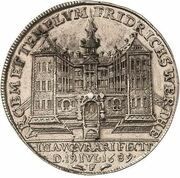 ½ Thaler - Frederick I Frederickswerth, Germany, 1689 reverse image
