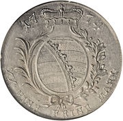 ⅔ Thaler - Ernest II Louis, Germany, 1774-1776 reverse image