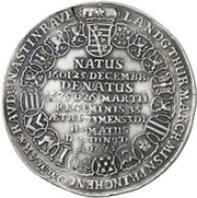 1 Thaler - Ernest Death, Germany, 1675 reverse image