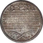 1 Thaler - Frederick II "Baptism Thaler", Germany, 1692 reverse image
