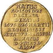 2 Ducats - Ernest Death, Germany, 1675 reverse image