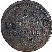 1 Pfennig - Ernest Frederick III, Germany, 1759 reverse image