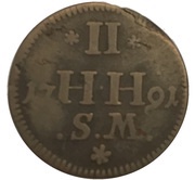 2 Heller - Frederick IV, Germany, 1791 reverse image