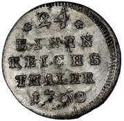 1⁄24 Thaler - Ernest Frederick III Charles, Germany, 1759-1760 reverse image