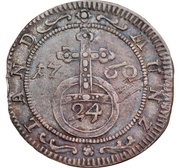 1⁄24 Thaler, 1 Groschen - Ernest Frederick III Charles, Germany, 1760 reverse image
