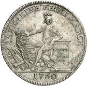 1 Thaler - Ernest Frederick Charles, Germany, 1760 reverse image