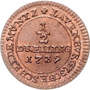 ½ Dreiling - George II, Germany, 1739-1740 reverse image