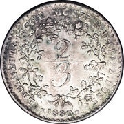 ⅔ Thaler - Frederick VI, Germany, 1830 reverse image