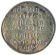 2 Groschen - Bernhard I Death, Germany, 1706 reverse image