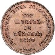 1 Thaler - Bernhard Erich Freund Pattern, Germany, 1830 reverse image