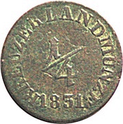 ¼ Kreuzer - Bernhard II, Germany, 1828-1832 reverse image