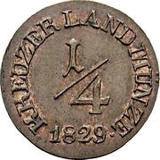¼ Kreuzer - Bernhard II, Germany, 1828-1832 reverse image