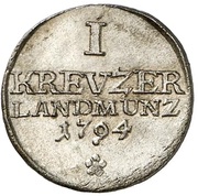 1 Kreuzer - George I Frederick Charles, Germany, 1786-1794 reverse image