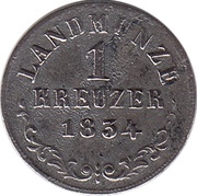 1 Kreuzer - Bernhard II, Germany, 1831-1834 reverse image