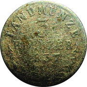 3 Kreuzers - Bernhard II, Germany, 1835-1837 reverse image
