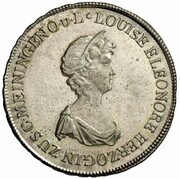 20 Kreuzers - Louise Eleonore of Hohenlohe Langenburg obverse image