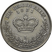 1 Gulden - Bernhard II, Germany, 1830-1833 reverse image