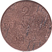 2 Pfennig - Bernhard II, Germany, 1839-1842 reverse image