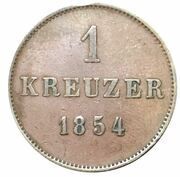 1 Kreuzer - Bernhard II, Germany, 1854 reverse image