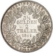 2 Thalers / 3½ Gulden - Bernhard II, Germany, 1841 reverse image
