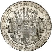 2 Thalers / 3½ Gulden - Bernard II, Germany, 1843-1846 reverse image