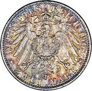 2 Marks - George II, Germany, 1902-1913 reverse image