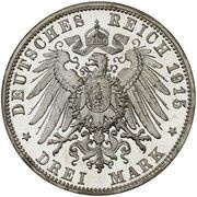 3 Mark - Bernhard III Death - Pattern, Germany, 1915 reverse image