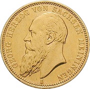 20 Mark - George II, Germany, 1889 obverse image