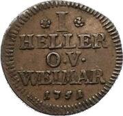 1 Heller - Francis Josias, Germany, 1750-1754 reverse image