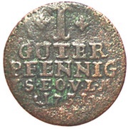 1 Guter Pfennig - Frederick III, Germany, 1750-1755 reverse image